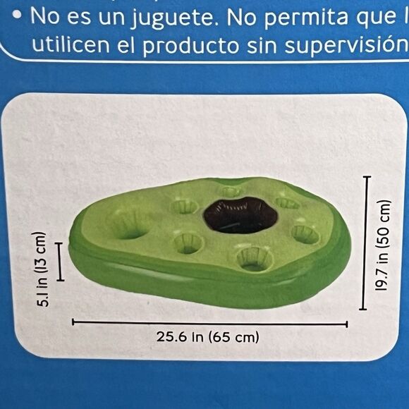 Aldi Avocado 25” Inflatable Floating Drink & Ice Holder Pool Party Lake Tubing - Picture 2 of 8